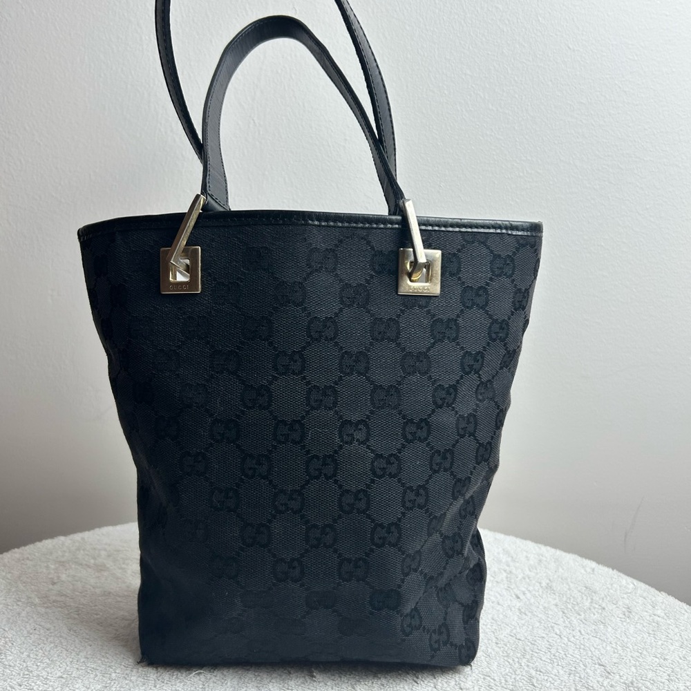 Gucci Monogram Tote with Leather Trim - Picture 3 of 16